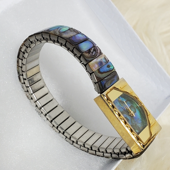 Rare VTG LA Express Abalon Shell Watch (needs battery) - Picture 3 of 6